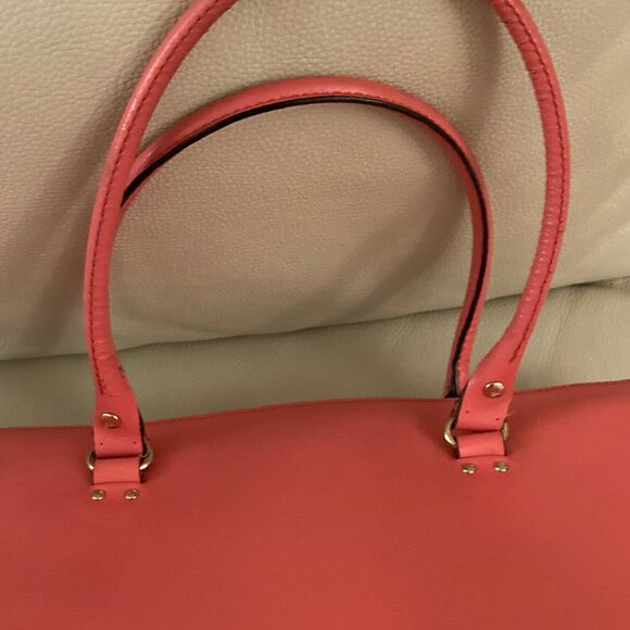 Kate Spade Wellsley Lg Leather Tote, Flamingo Pink - Picture 14 of 16